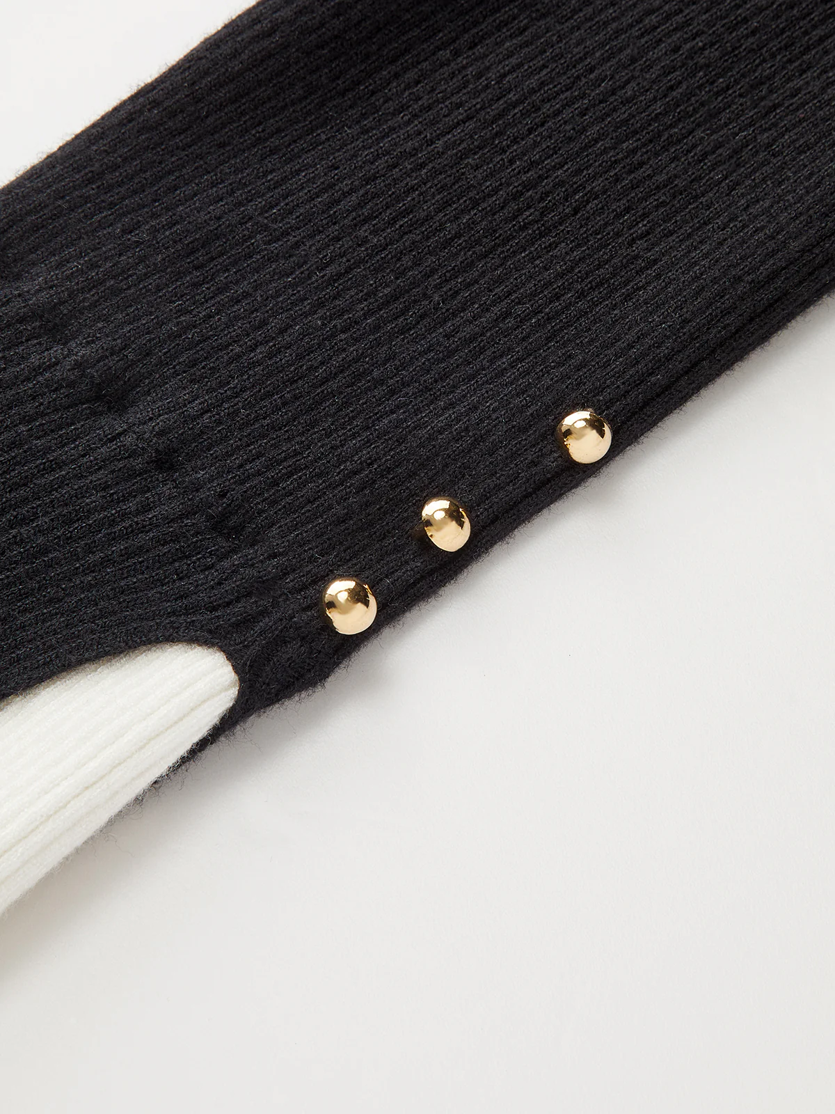 2 in 1 Contrast Cuff Mock Neck Ribbed Knit Top - Image 5