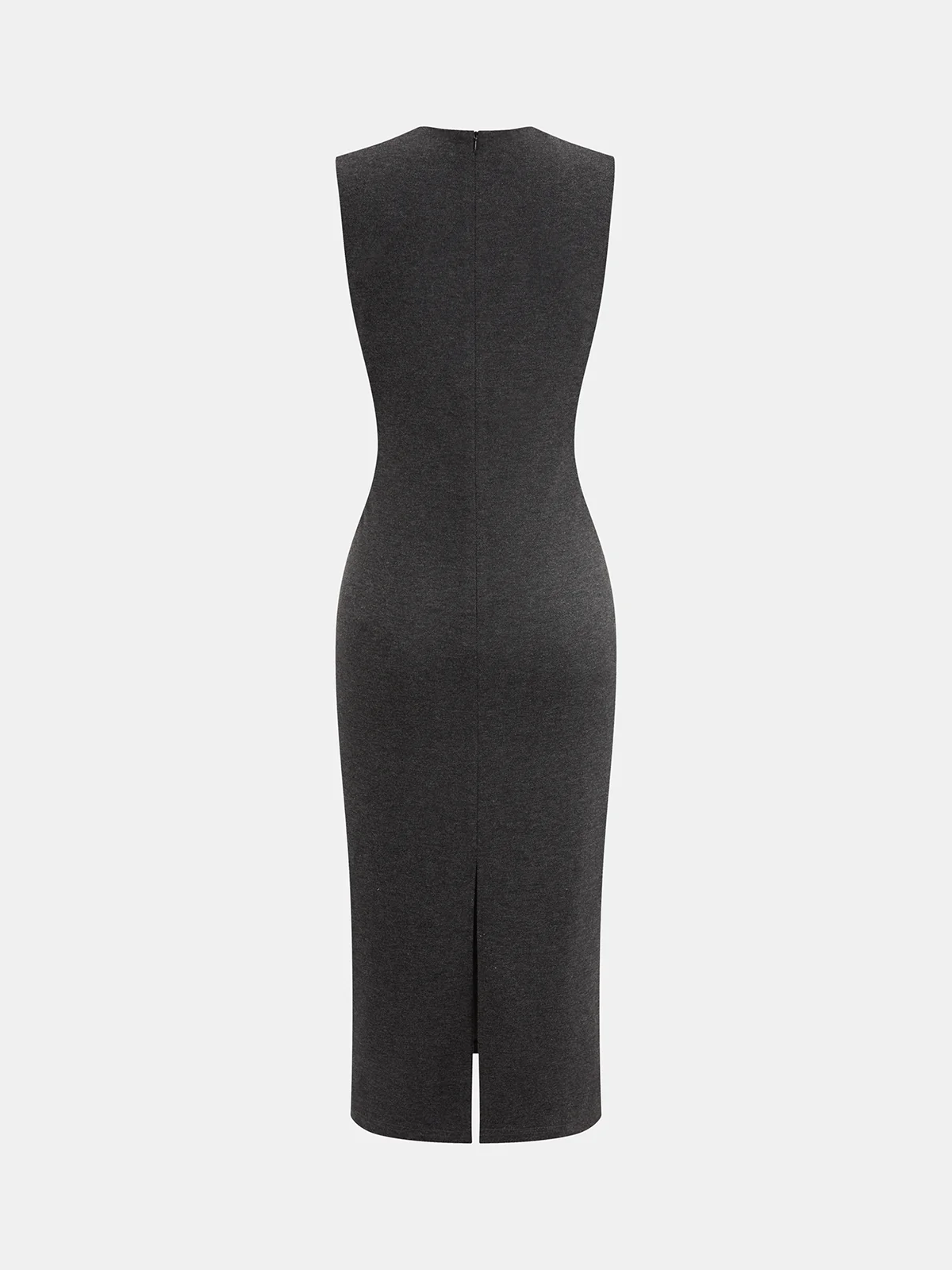 2 in 1 Waistcoat Sleeveless Bodycon Dress - Image 2