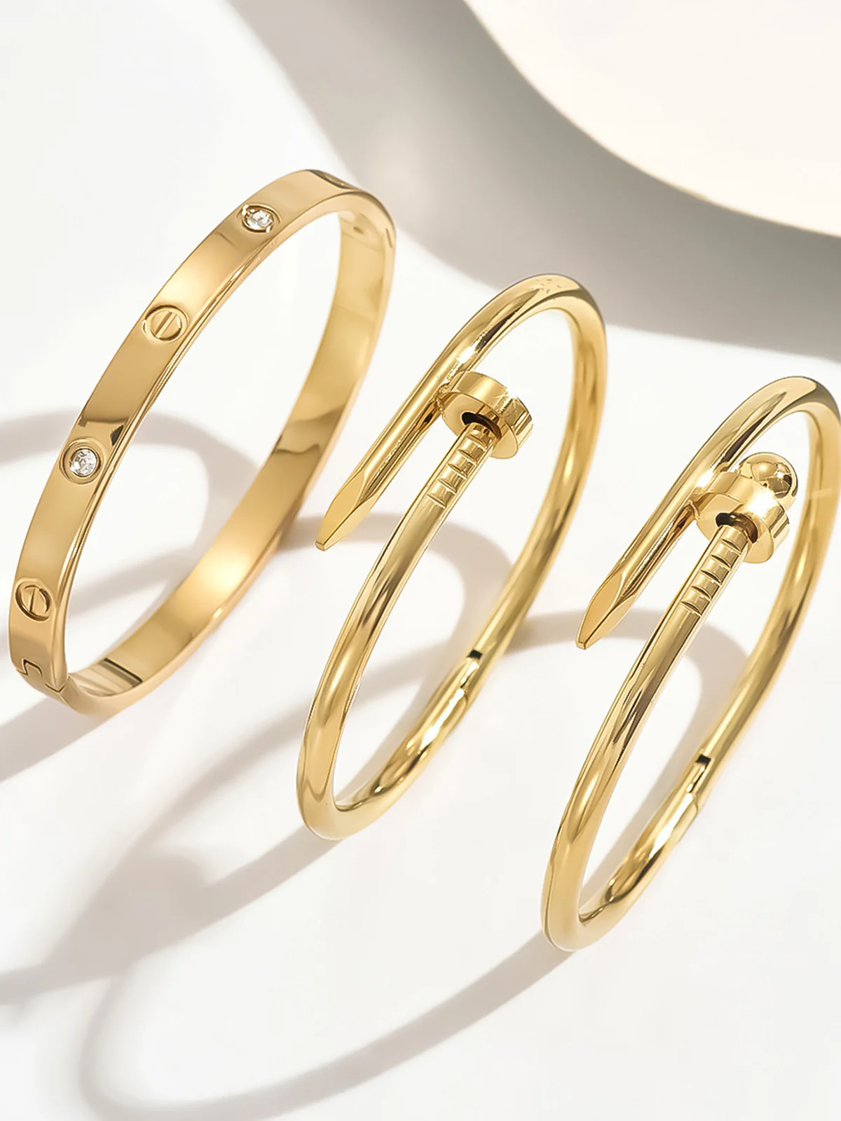 3pcs Screw & Nail Statement Bracelet - Image 3