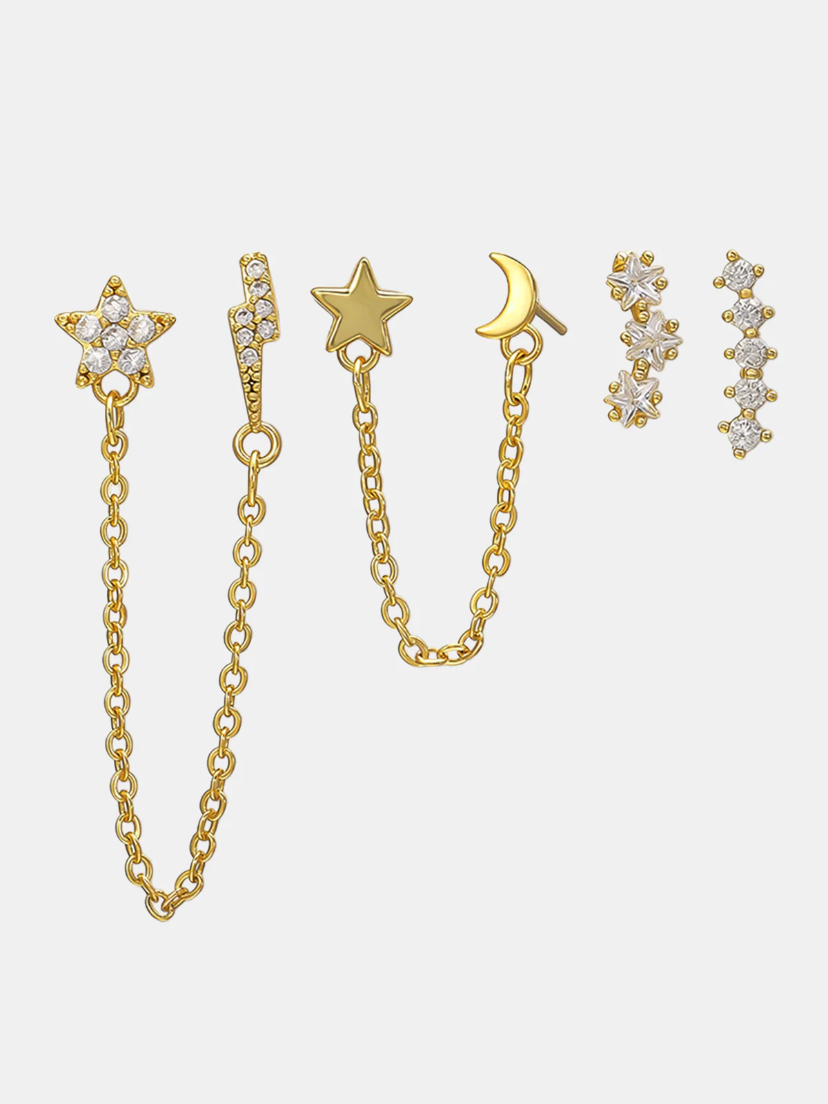 4Pcs Single Ear Celestial Earring - Image 2