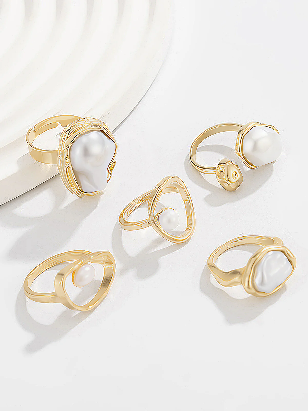 5pcs Baroque Pearl Statement Ring - Image 3