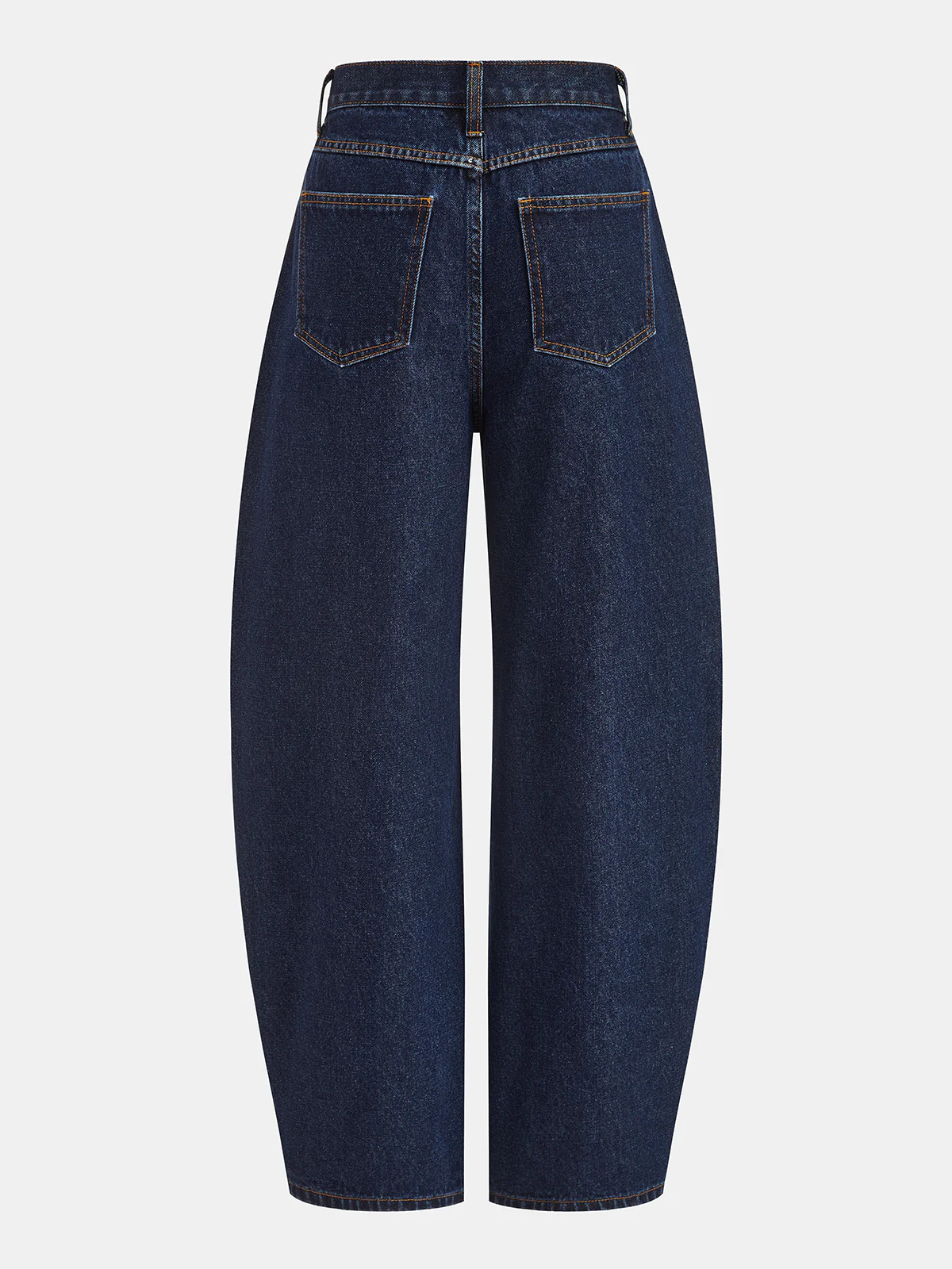 Asymmetric Placket Curved-Leg Jeans - Image 2
