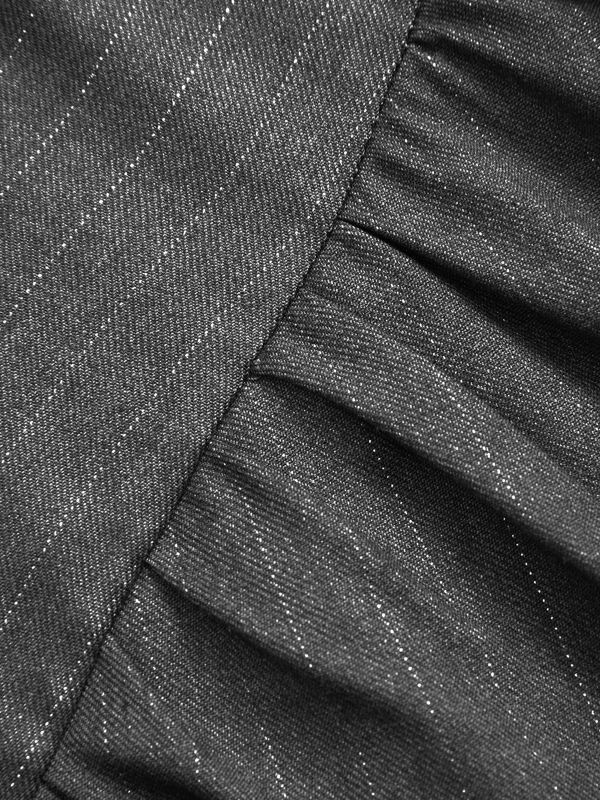 Asymmetric Ruched Pinstripe Shirt - Image 4