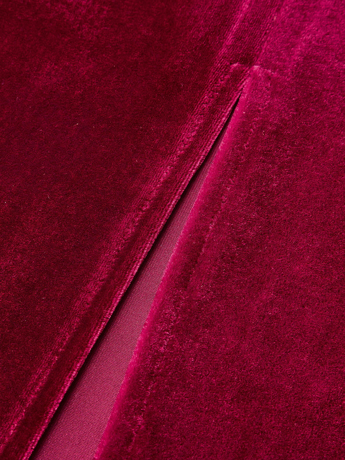 Back Tie Detail Velvet Wrap Top - Image 4