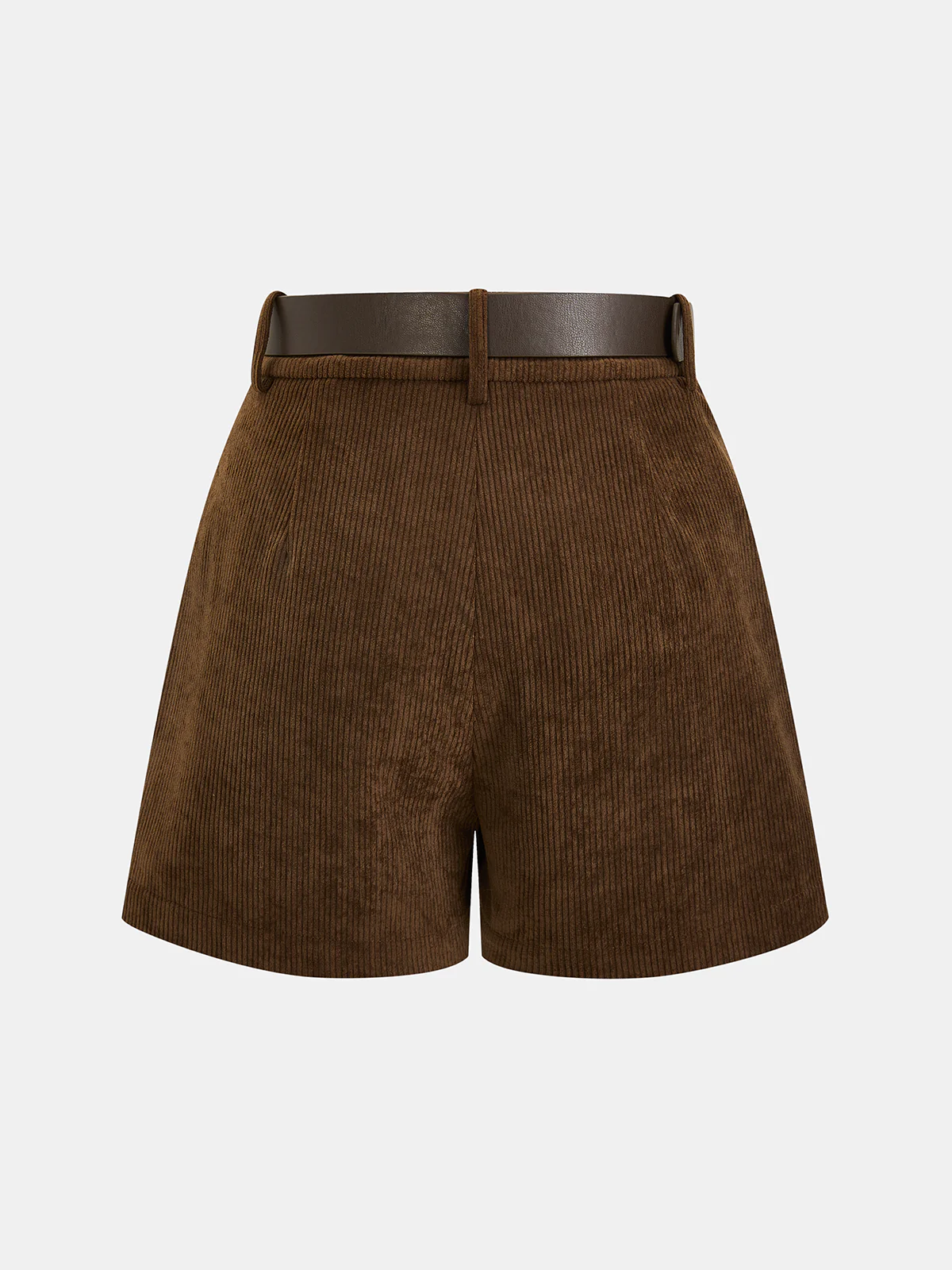 Belted Corduroy Pleated Shorts - Image 2