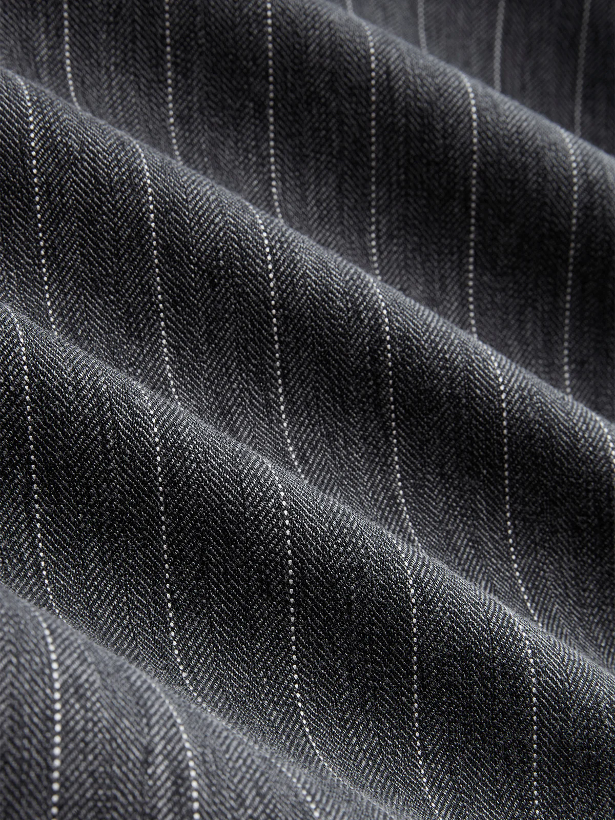 Belted Pinstripe Lapel Blazer - Image 3