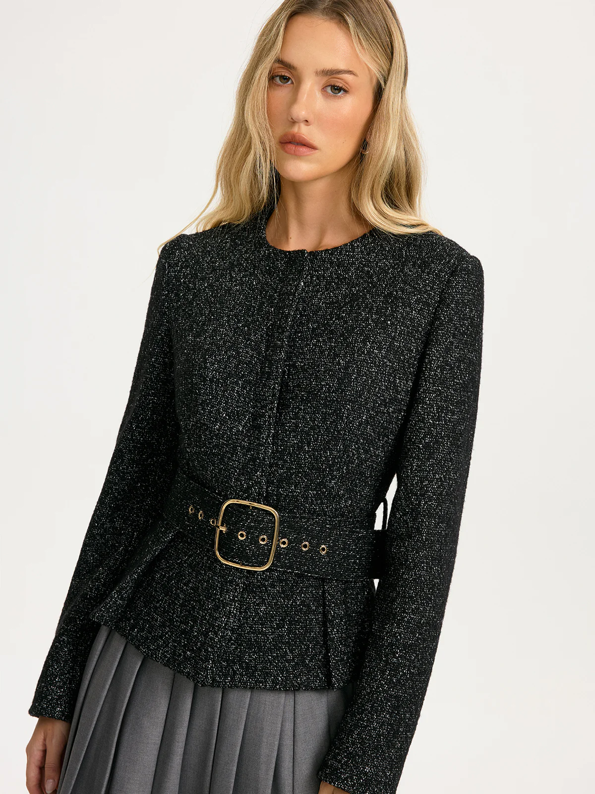 Belted Wool-Blend Blazer - Image 5