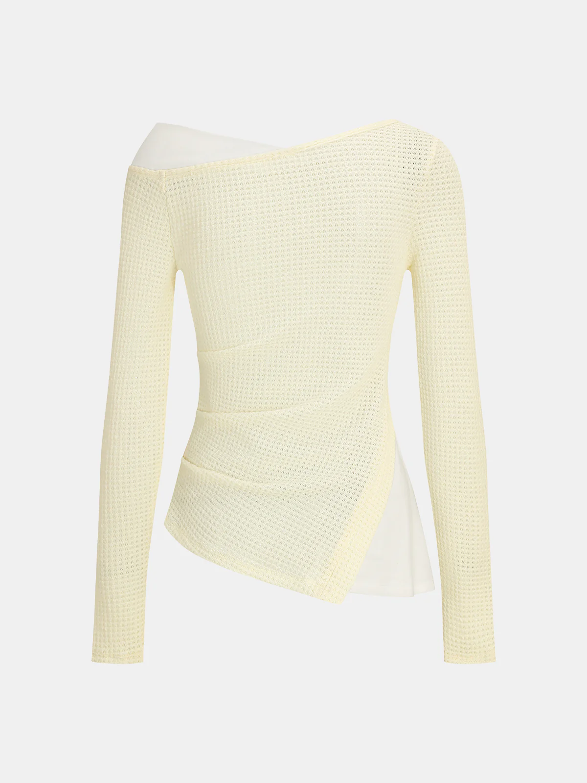 Color Block Waffle-Knit Top - Image 2