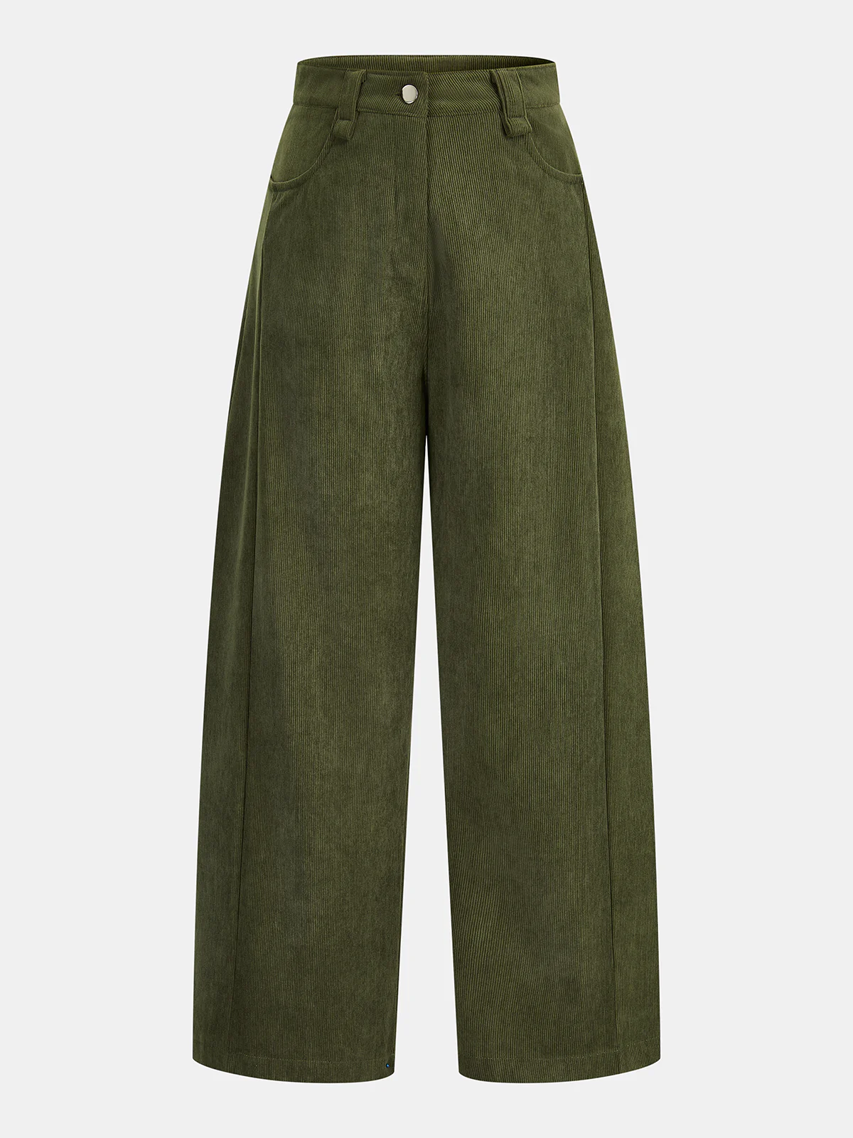 Corduroy High-Waist Wide-Leg Pants