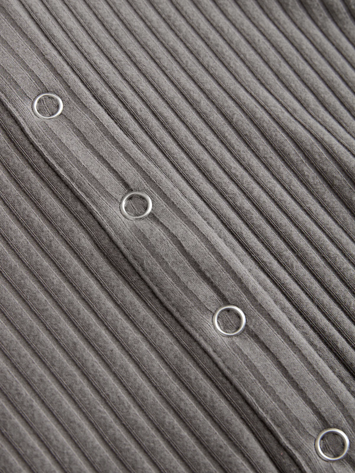 Crew Neck Button-Front Knit Top - Image 4