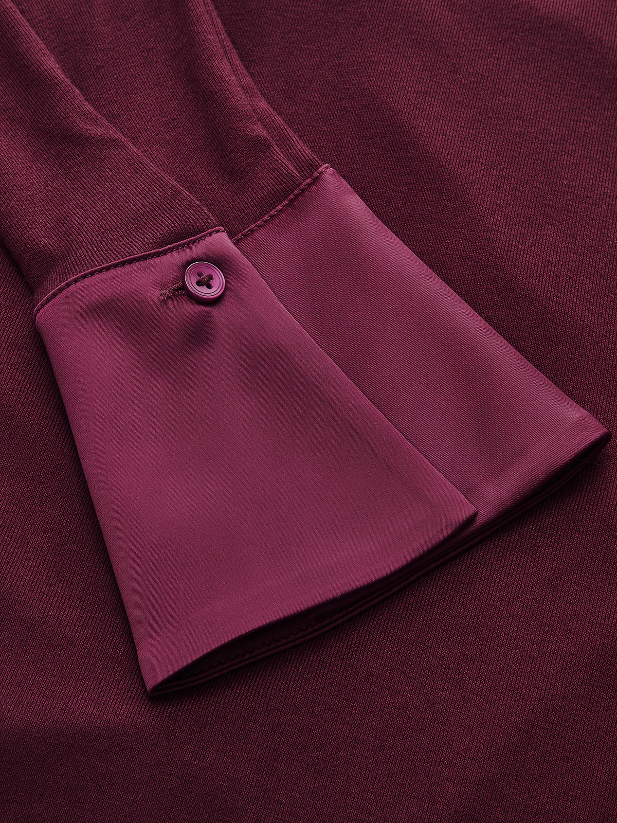 Cuff Panel Mock Neck Ruched Top - Image 4