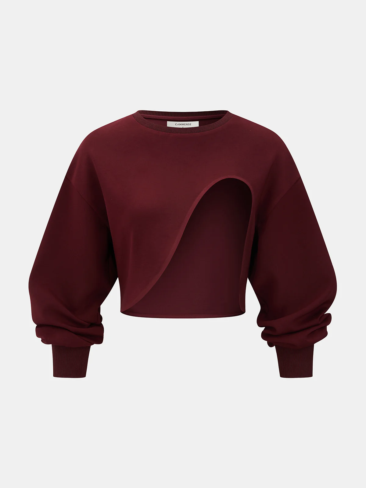 Cut-Out Cropped Sweatshirt & Bodycon Dress Set - Image 5