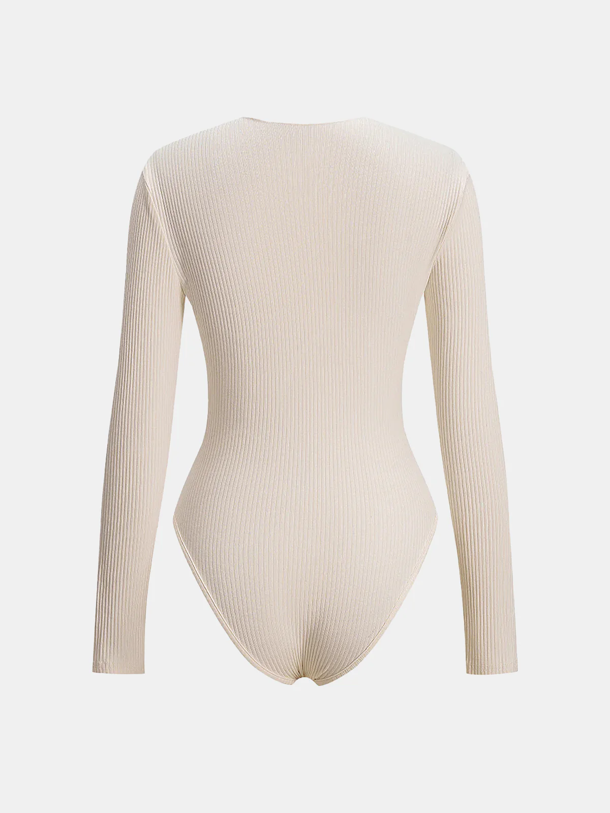 Decor Button Ribbed Knit Bodysuit - Image 2