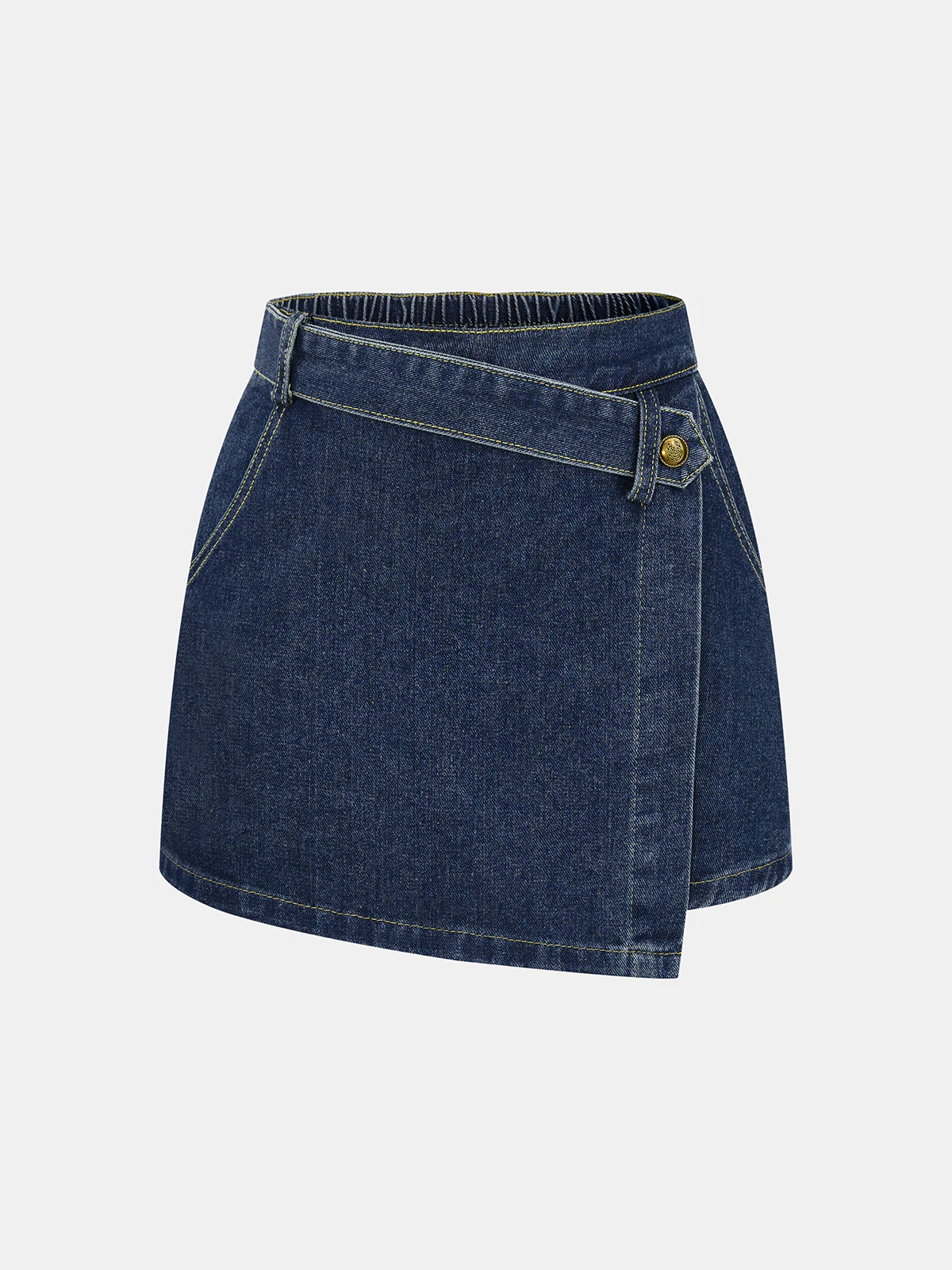 Denim Shirt & Asymmetric Skort Set - Image 5