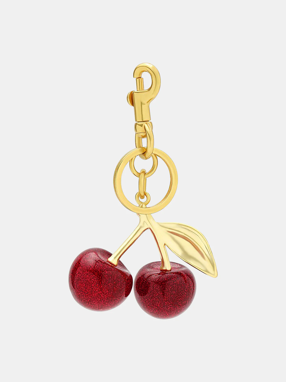Double Cherry Gold-Tone Charm - Image 2
