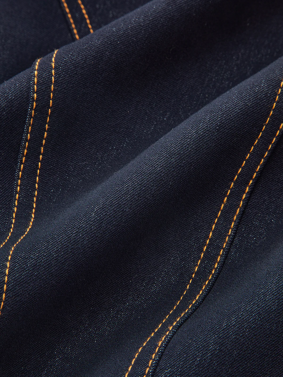 Faux Denim Metal Button Stand-Collar Blazer - Image 3