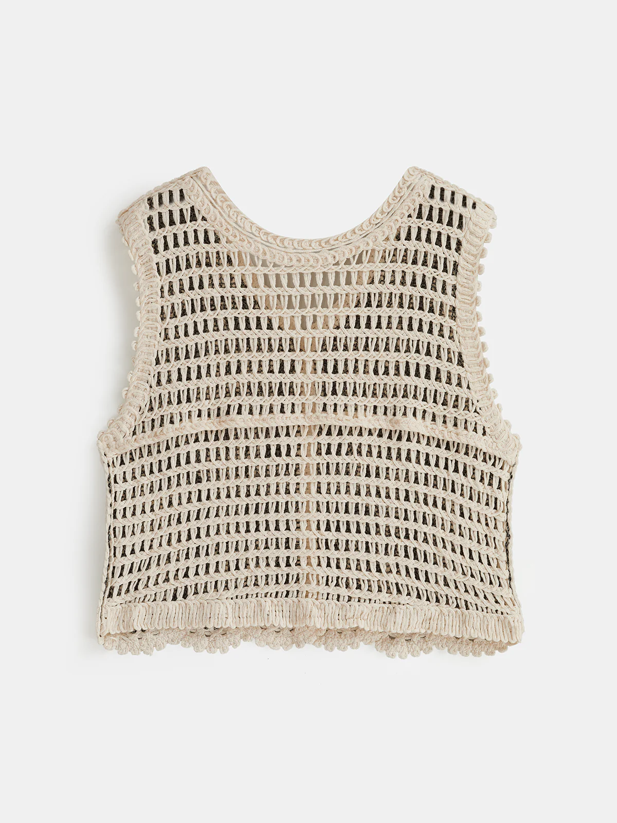 Floral Crochet V-Neck Vest - Image 2