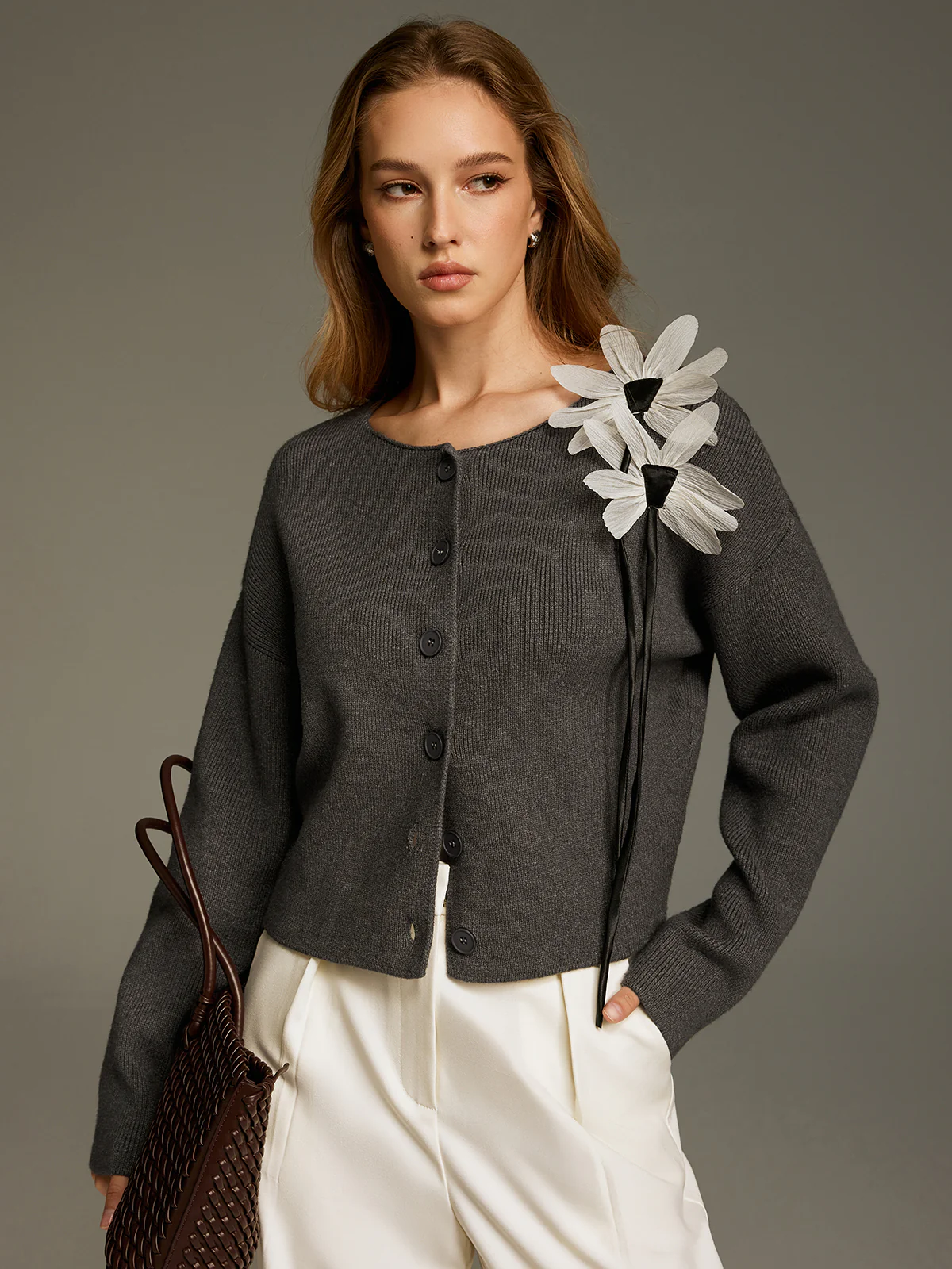 Floral Embellished Knit Cardigan - Image 5