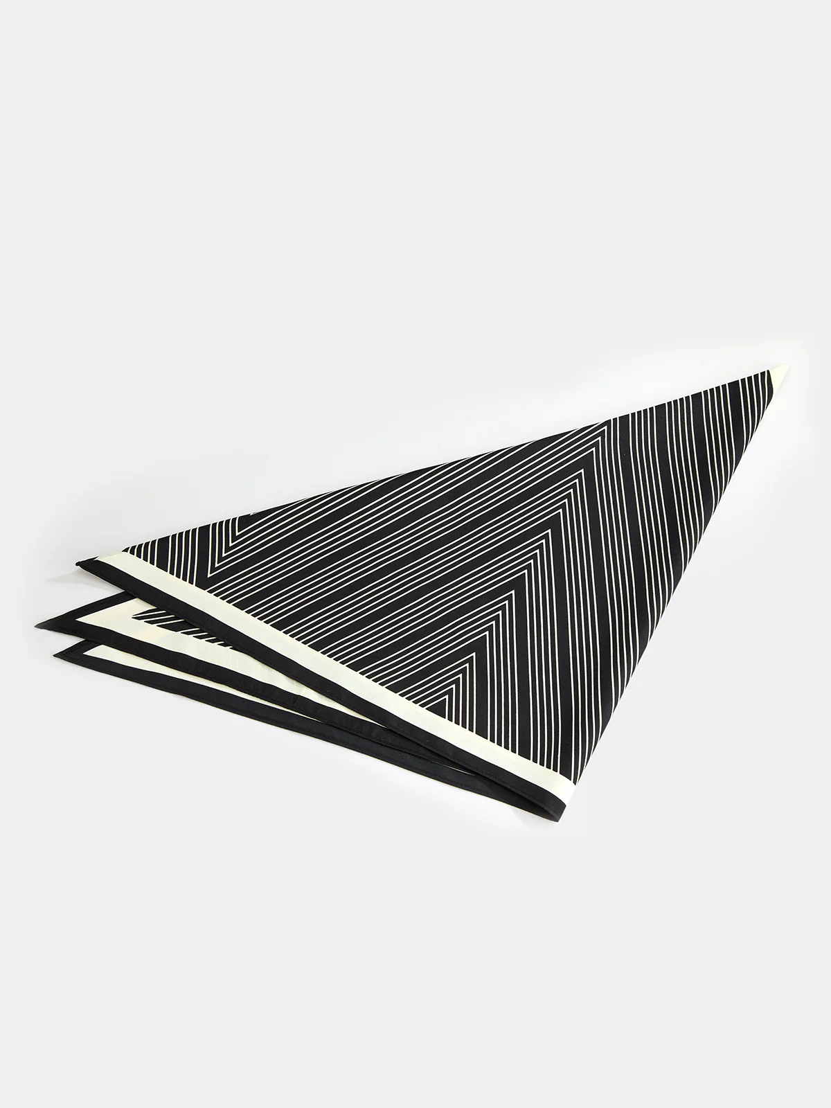 Geometric Striped Triangular Scarf - Image 2