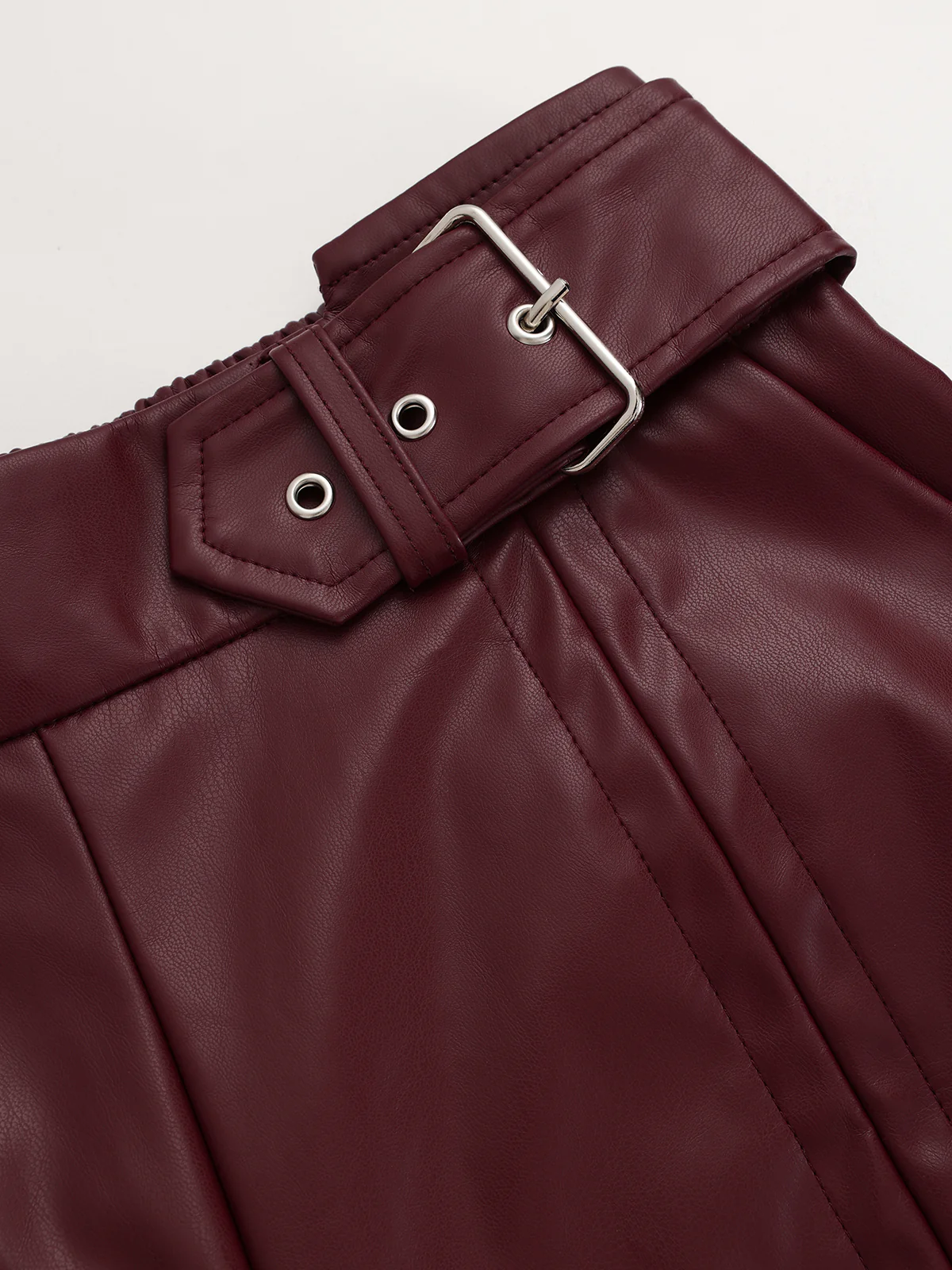 High-Waist Faux Leather Straight-Leg Pants - Image 3