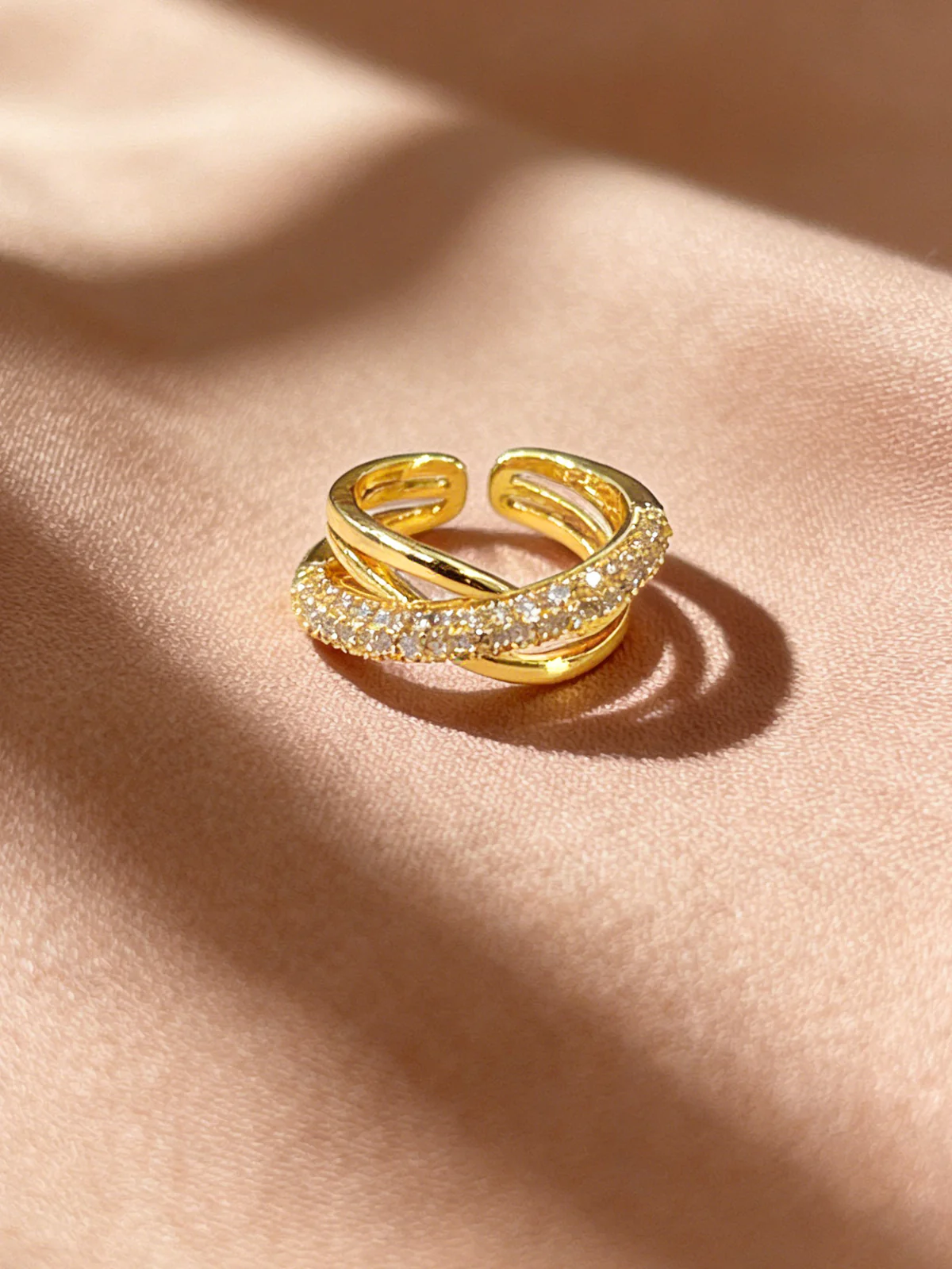 Intertwined Zircon Open Ring - Image 2