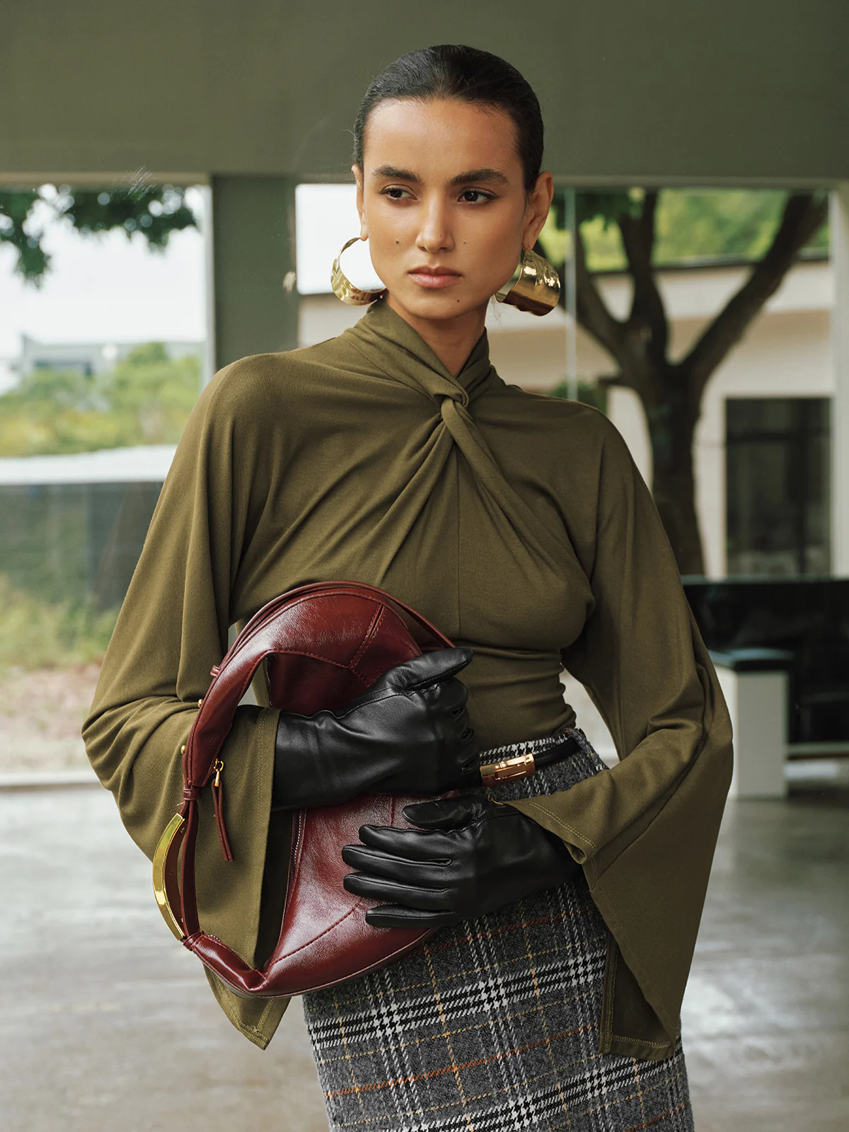 Knot-Front Batwing-Sleeve Top - Image 6