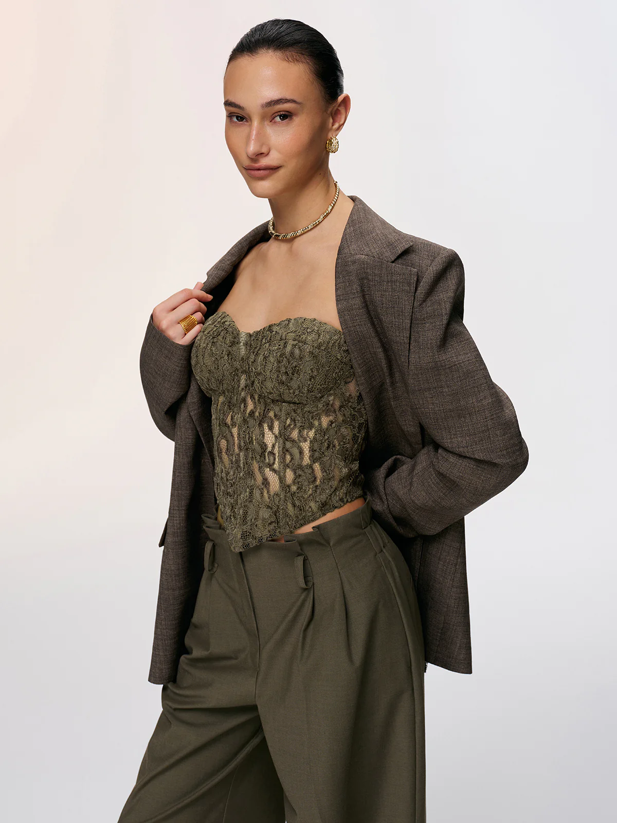 Lace Strapless Corset Top - Image 5