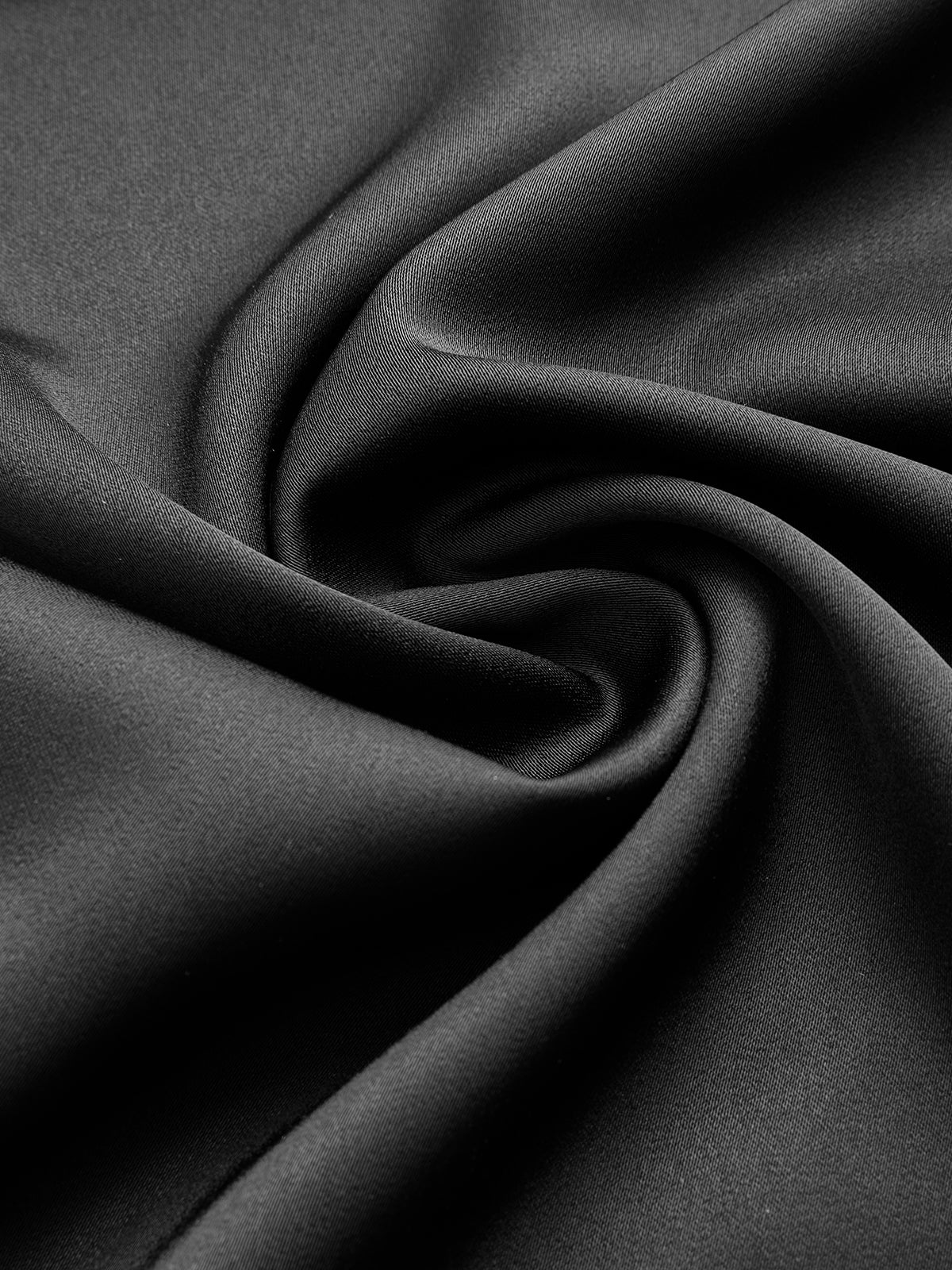 Lace Trim Ruched Slit Satin Midi Dress - Image 4
