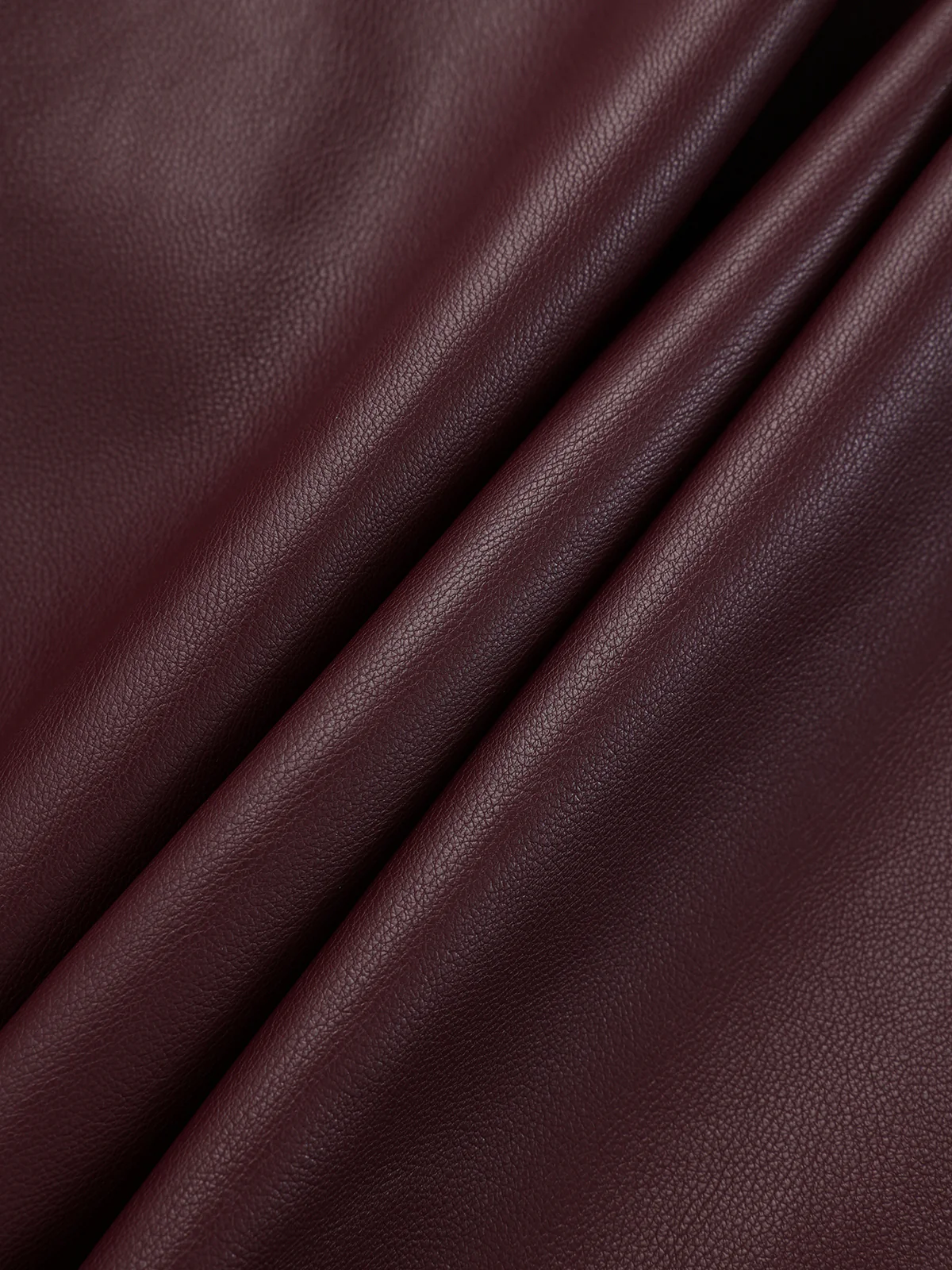Lapel Faux Leather Belted Jacket - Image 3