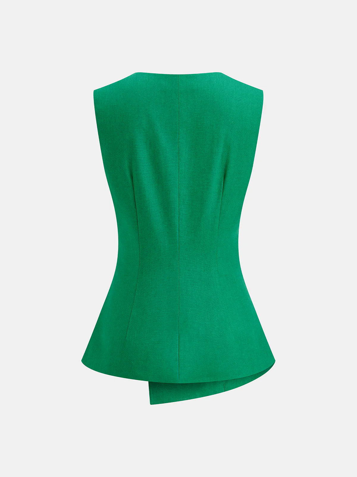 Linen-Cotton Blazer Vest & Tailored Shorts Set - Image 4
