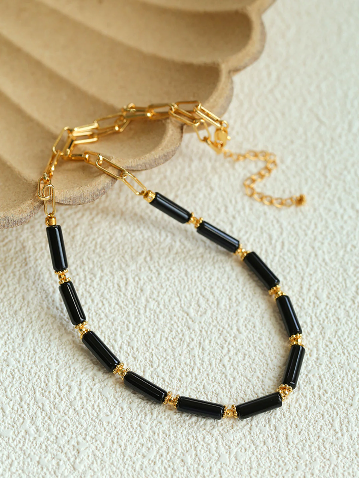 Long Bar Agate Choker Necklace - Image 4