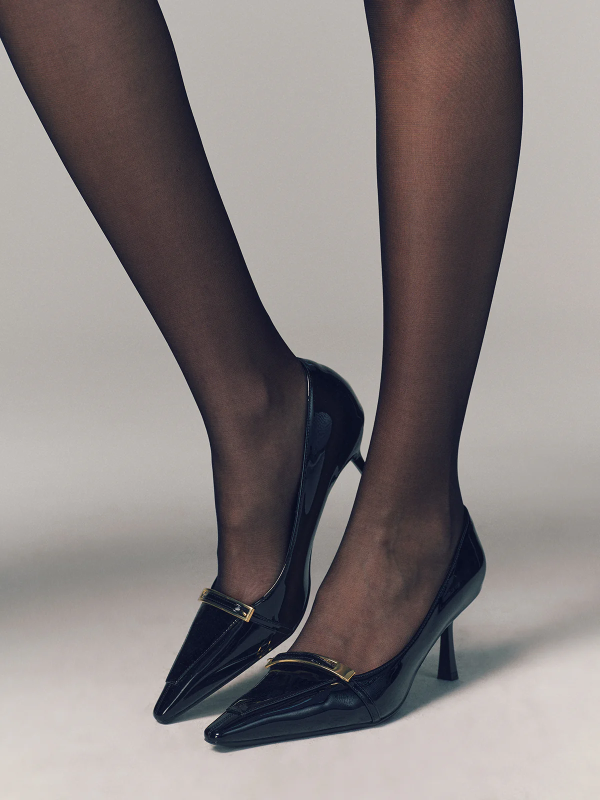 Metal Buckle Pointed-Toe Pumps - Image 4