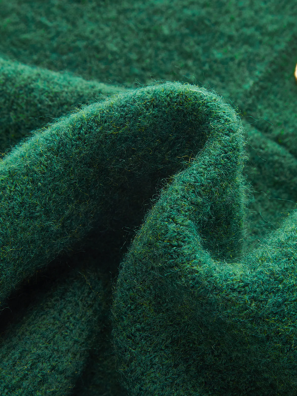 Metal Detail Mock Neck Wool Blend Vest - Image 3