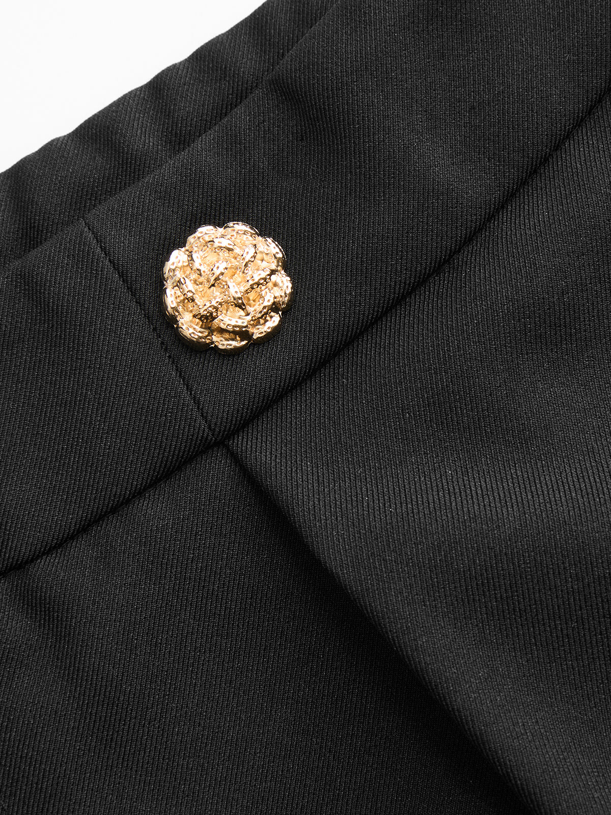Metal Detail Pleated Wide-Leg Pants - Image 4