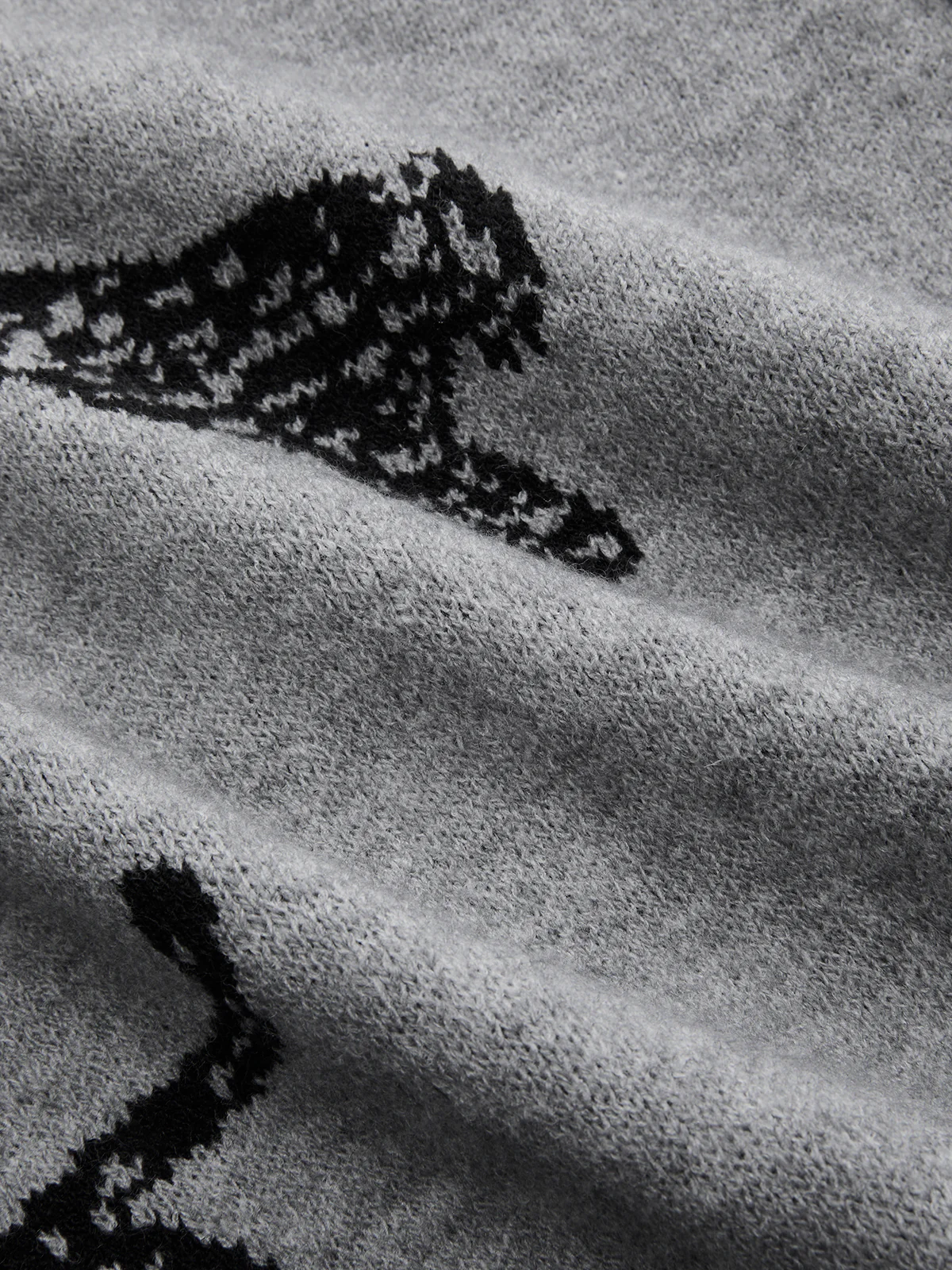 Panther Pattern Contrast Trim Knit Vest - Image 3