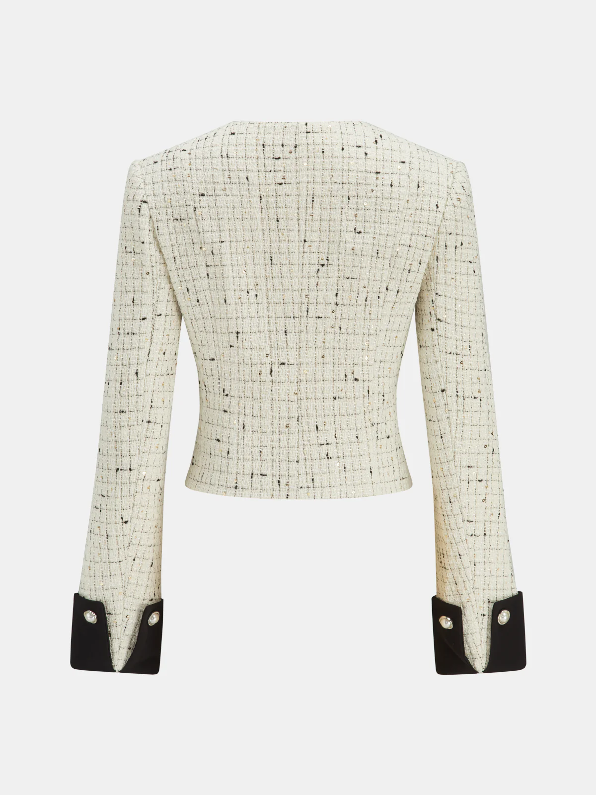 Pearl Button Tweed Jacket & Pants Set - Image 3