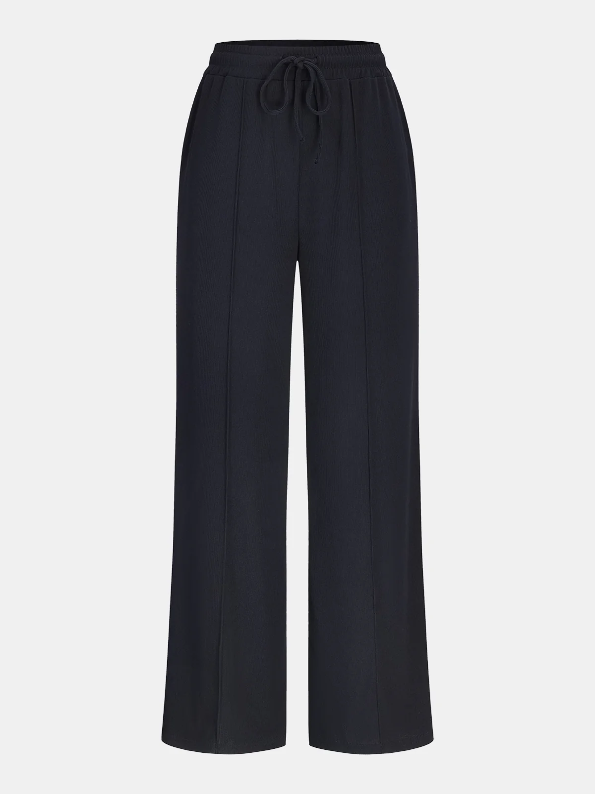 Ribbed Knit Top and Drawstring Pants Set - Image 4