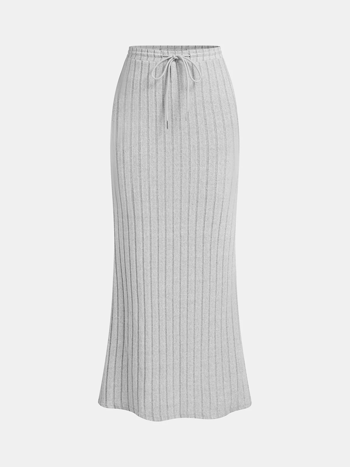 Ribbed Striped Knit Top & Skirt Set - Image 4