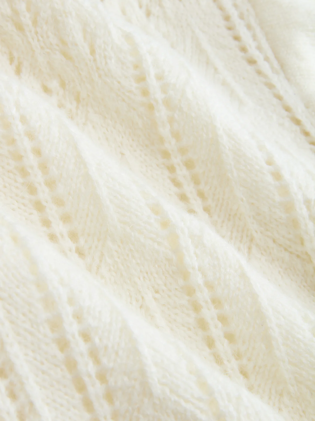 Ruffle Openwork Wool Blend Sweater - Image 3