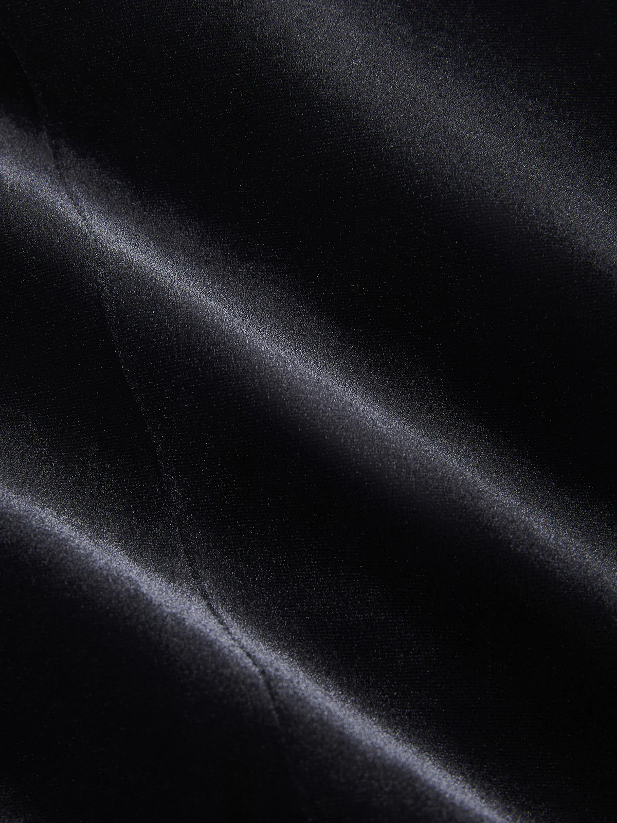 Satin Collar Panel Velvet Cropped Jacket - Image 3