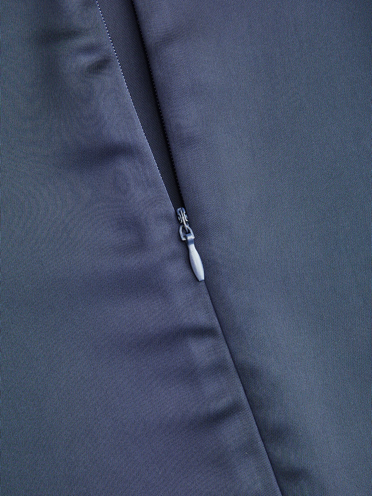 Satin Draped Mock Neck Blouse - Image 5