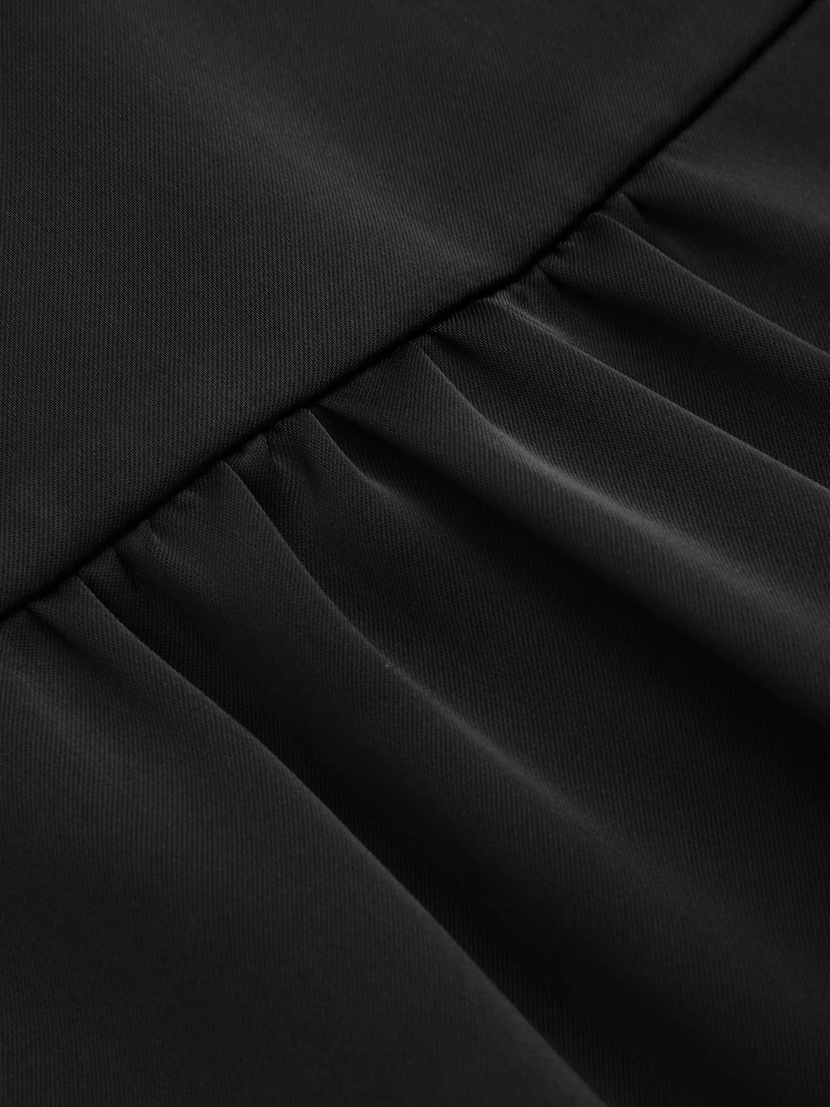 Sheer Long Sleeve Tie-Waist Satin Shirt - Image 4