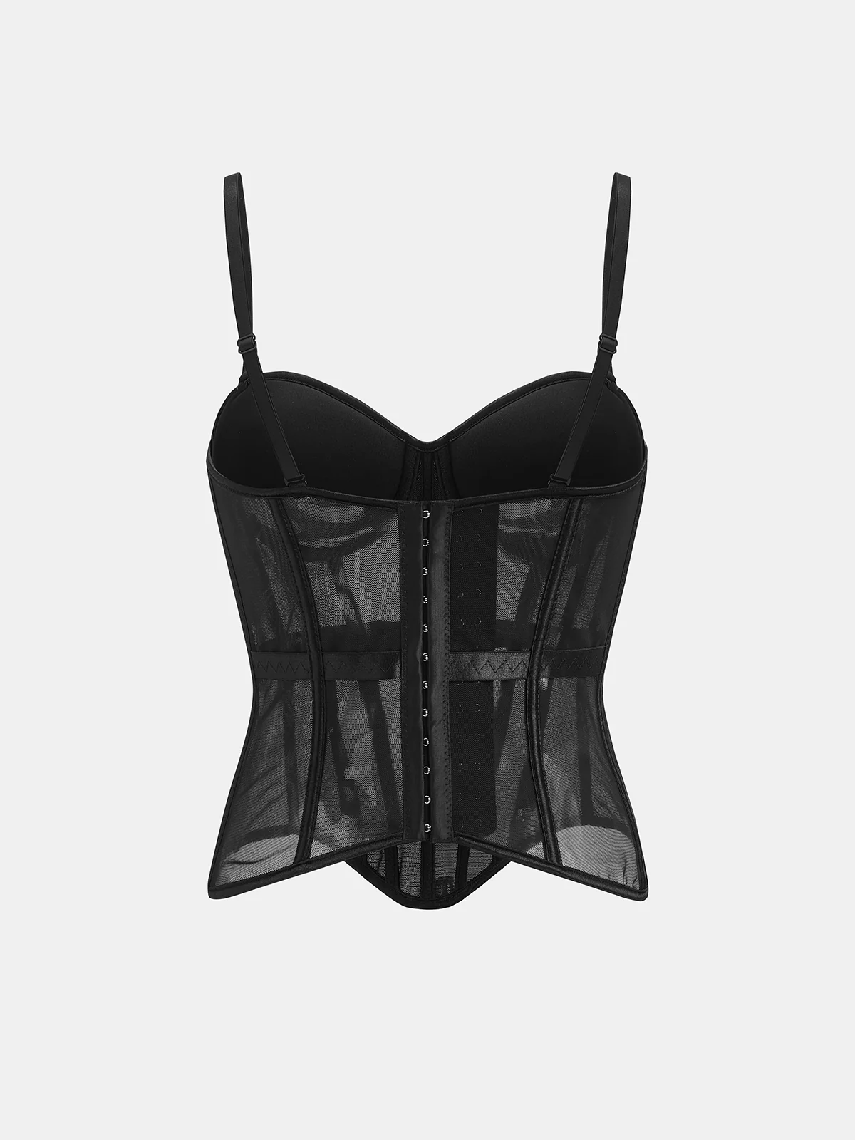 Sheer Mesh Boned Corset - Image 2