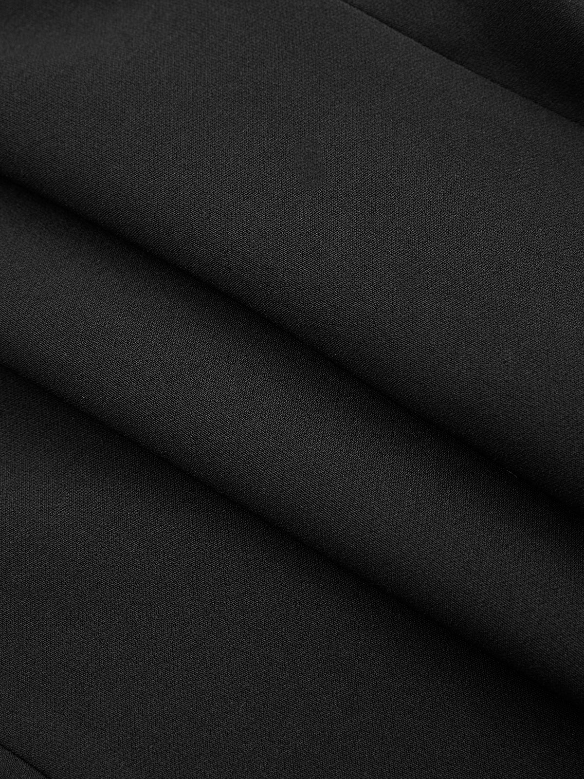Stand Collar Pleated Cuff Button-Front Blouse - Image 4
