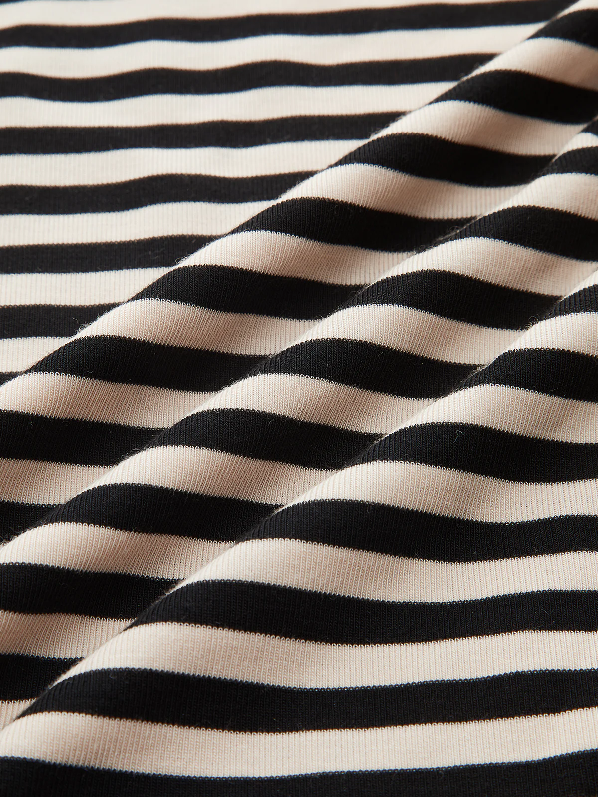 Striped Cowl Neck Ruched Long Sleeve Top - Image 3
