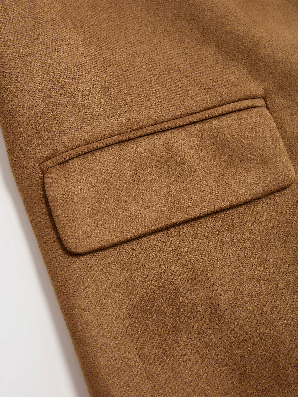 Suede Effect Single-Breasted Loose Blazer - Image 5