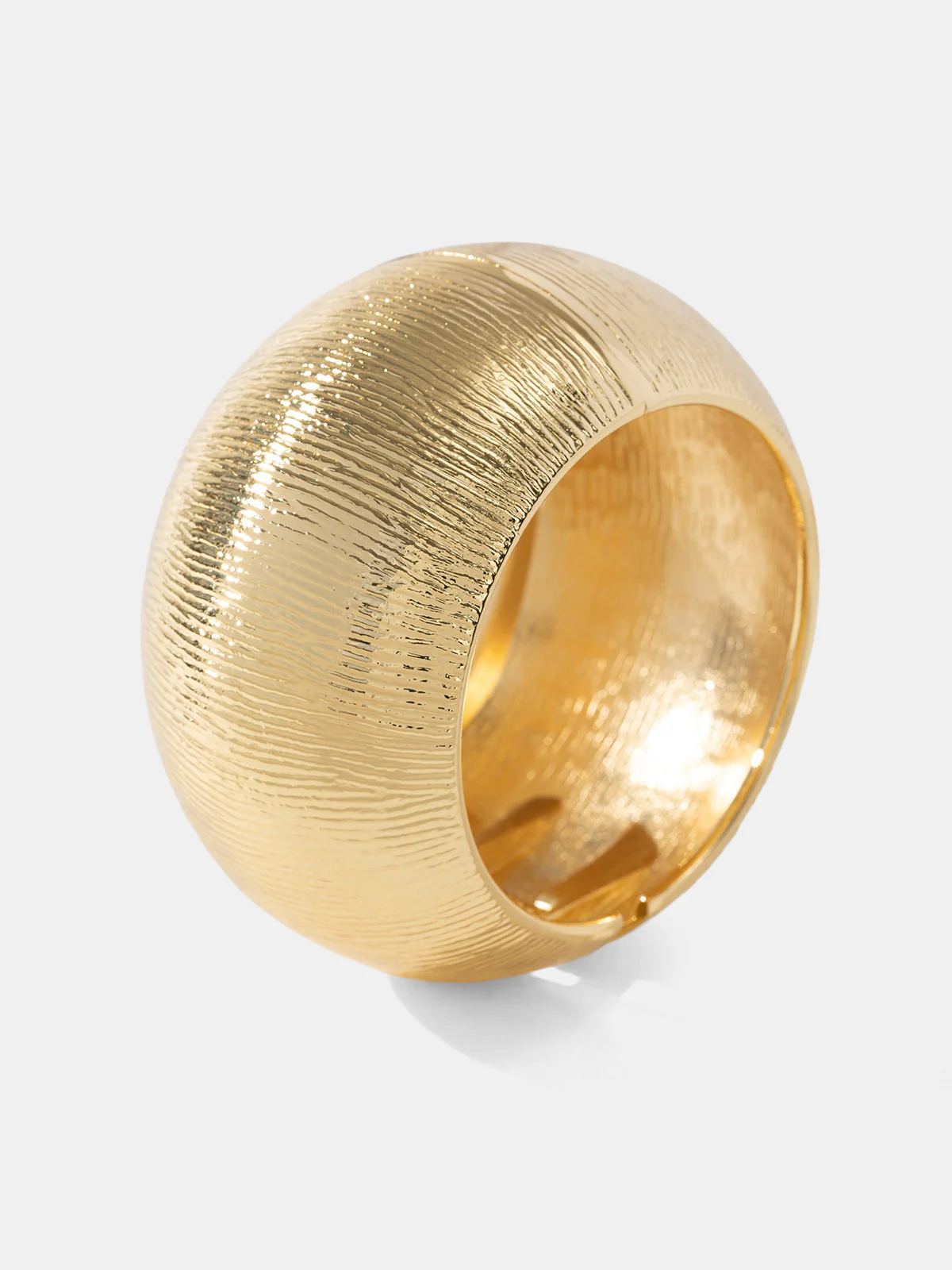 Textured Oversized Cuff Bracelet - Image 2