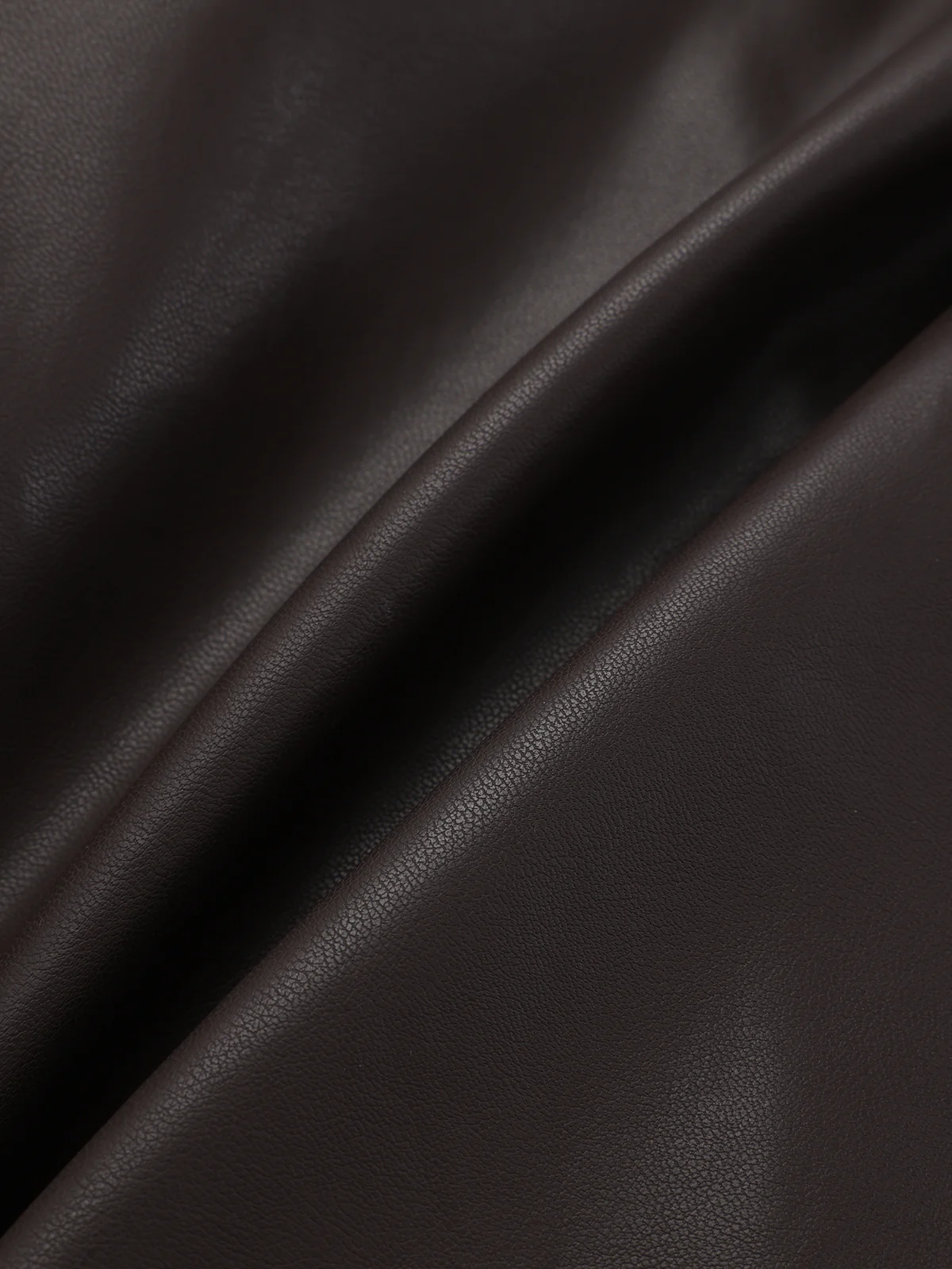 Tie Waist Faux Leather Wrap Shirt - Image 3
