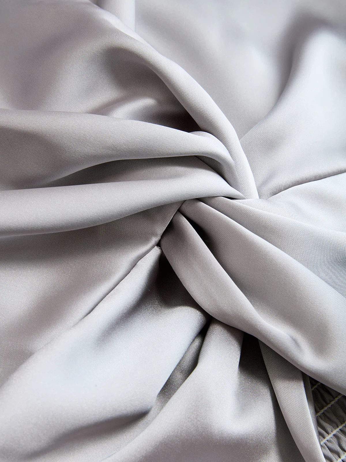 Twist-Front V-Neck Satin Blouse - Image 4