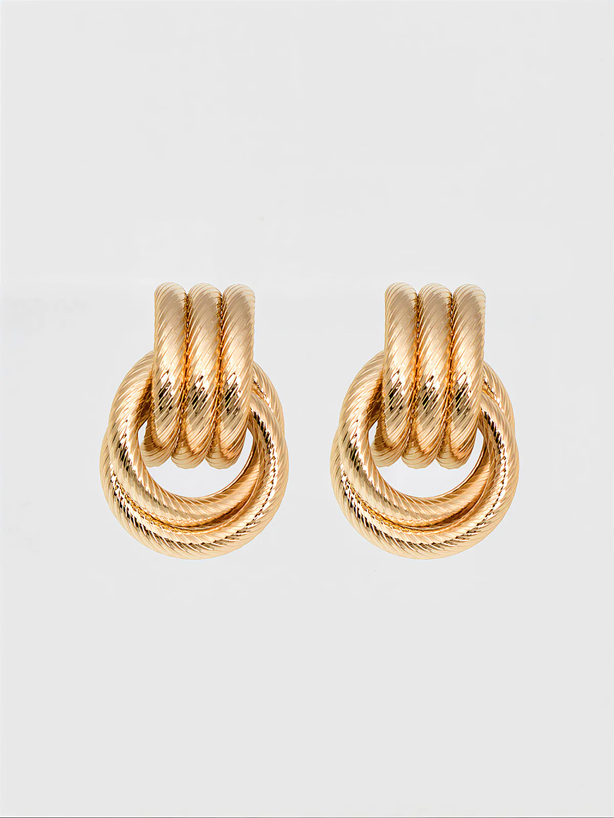 Twisted Rope Knot Hoop Earrings